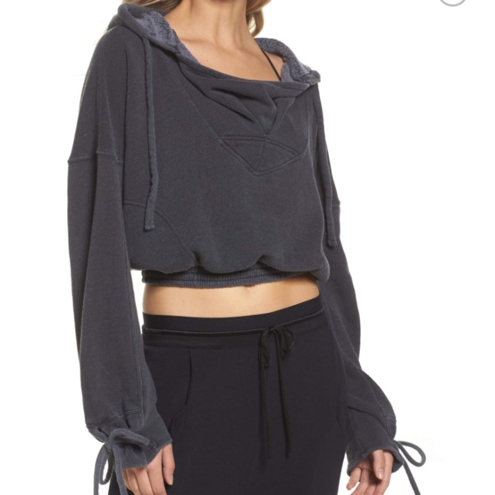 Free people crop hoodie